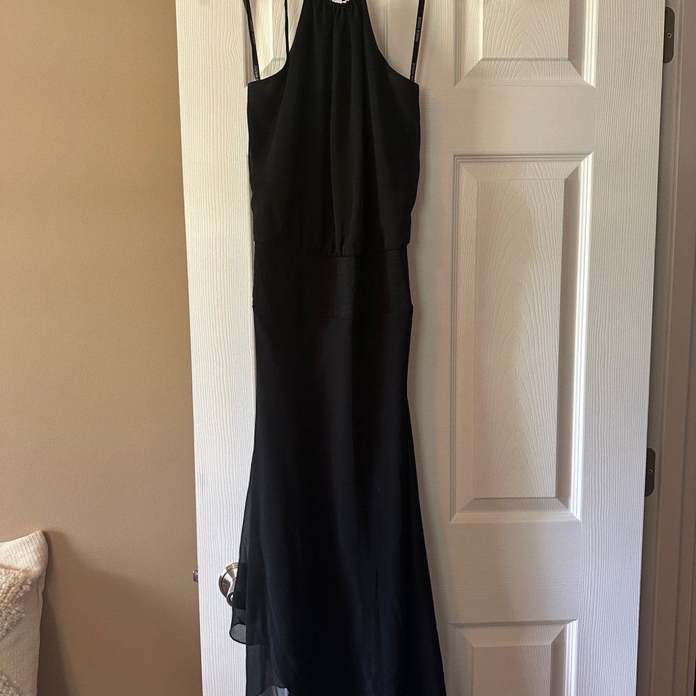 Bisous Bisous Elegant Black Sleeveless Dress
